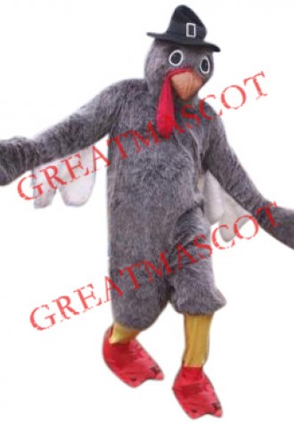 Grey Lightweight Turkey Mascot Costume