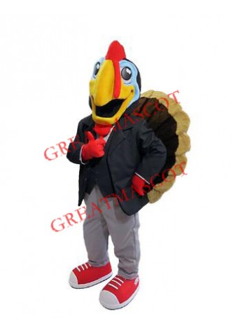 Handsome Turkey Mascot Costume