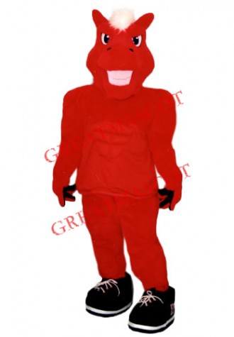 Red Horse Mascot Costume