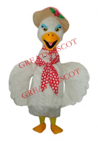 Beautiful Swan Mascot costume