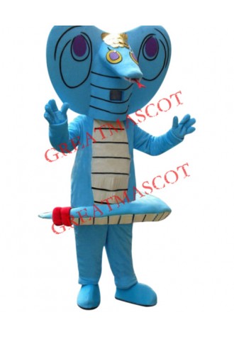 Affordable Blue Snake Mascot Costume