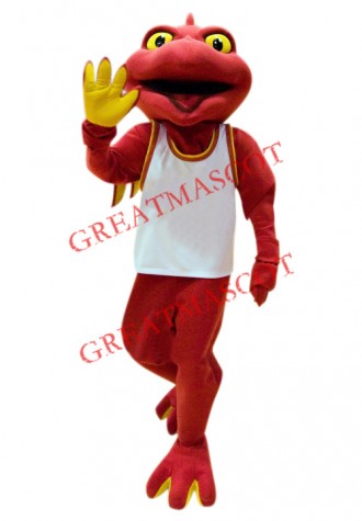 Sport Red Frog Mascot Costume