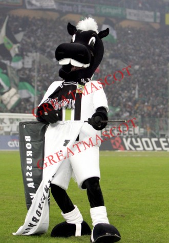 Superb Black Horse Mascot Costume