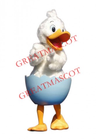 Superb White Duck Mascot Costume