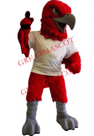Red Sport Eagle Mascot Costume