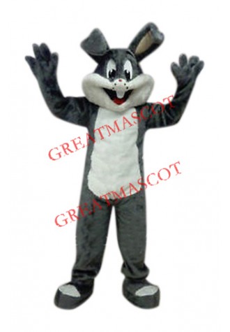 Affordable Easter Grey Bunny Mascot Costume