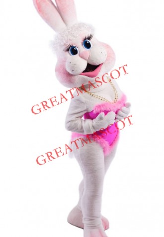 Happy Bunny Girl Mascot Costume