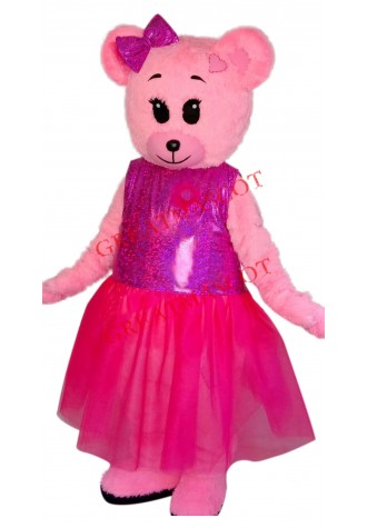Beautiful Pink Bear Mascot Costume