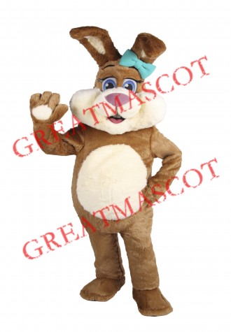 Easter Binky Bunny Mascot Costume