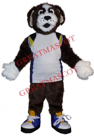 Superb Brown & White Dog Mascot Costume