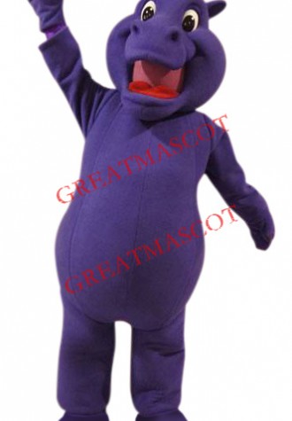 Superb Purple Hippo Mascot Costume