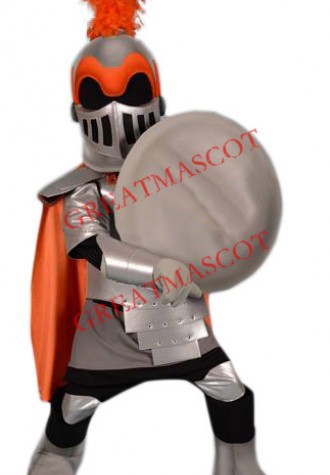 Superb Silver Knight Mascot Costume