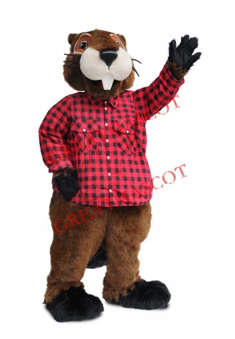 Handsome Beaver Mascot Costume