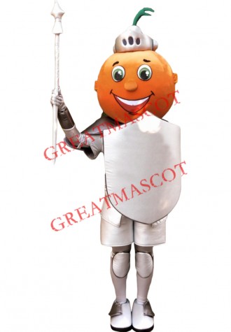 Orange Knight Mascot Costume