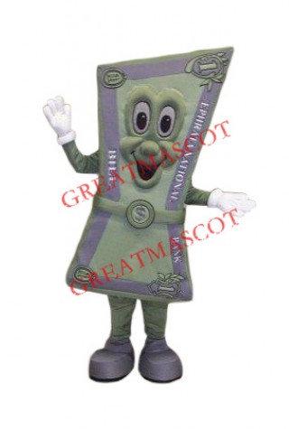 Happy Dollar Bill Mascot Costume