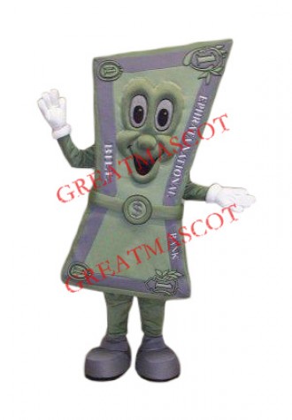 Happy Dollar Bill Mascot Costume