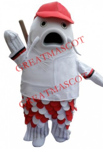 White Fish Mascot Costume