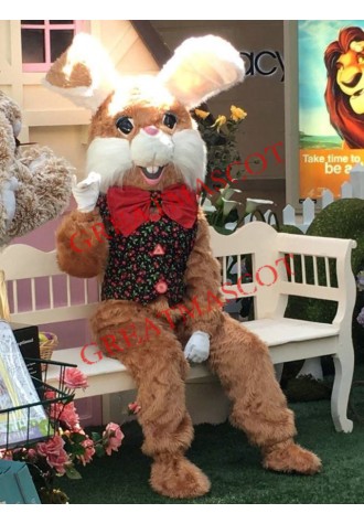 Friendly Easter Bunny Mascot Costume
