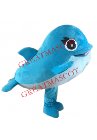 Affordable Blue Whale Mascot Costume