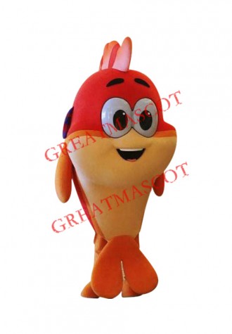 Cute Orange Fish Mascot Costume