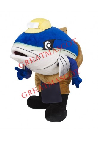 Affordable Blue Fish Mascot Costume