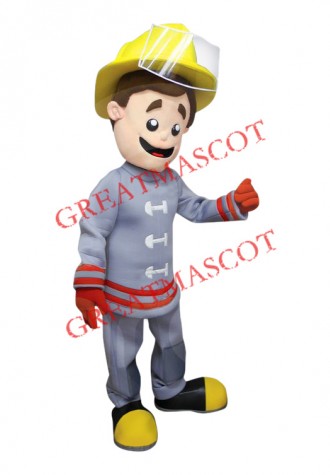 Professional Fireman Mascot Costume