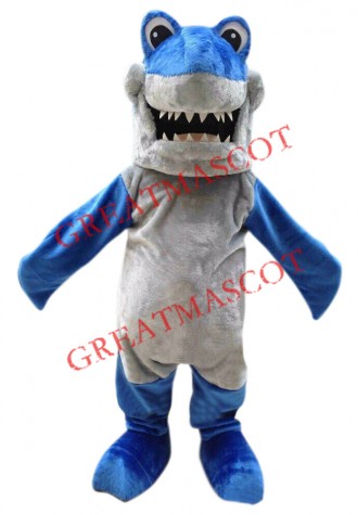 Superb Lightweight Blue Shark Mascot Costume