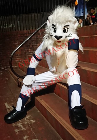 Sport White Lion Mascot Costume