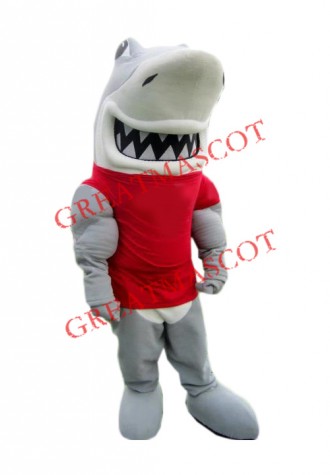 Power Muscle Shark Mascot Costume