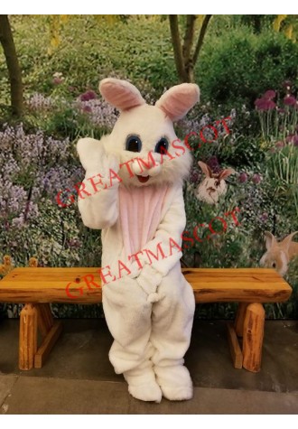 Affordable Easter Beige Bunny Mascot Costume