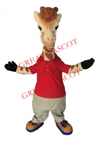 Superb Realistic Giraffe Mascot Costume