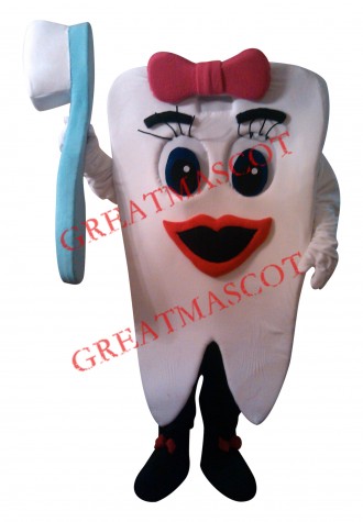 Teeth And Toothbrushes Mascot Costume
