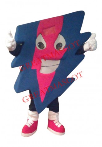 Happy Colorful Lightning Mascot Costume