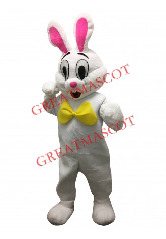 Affordable Happy White Rabbit Mascot Costume