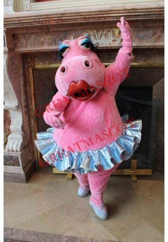 Beautiful Pink Hippo Mascot Costume