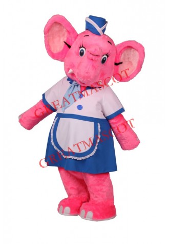 Beautiful Pink Elephant Mascot Costume