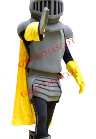 Power Grey Knight Mascot Costume