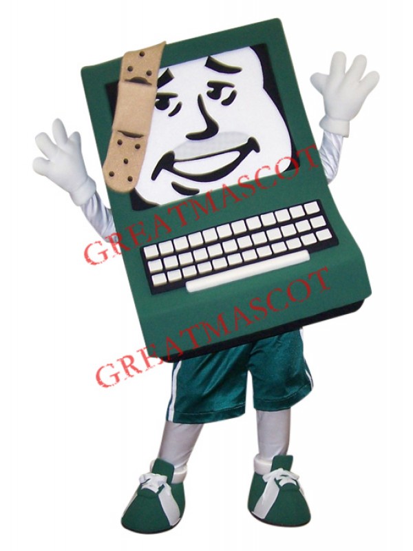 Computer Related Costumes Happy Lightweight Computer Mascot Costume