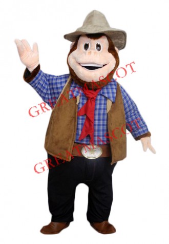 Sheriff Monkey Mascot Costume