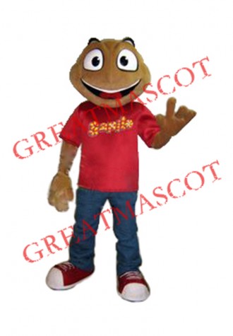 Superb College Frog Mascot Costume