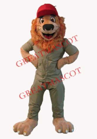 Superb Friendly Lion Mascot Costume