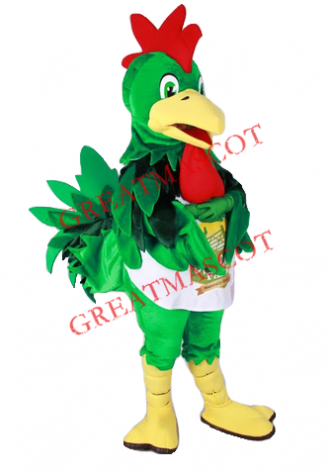 Green Chicken Mascot Costume
