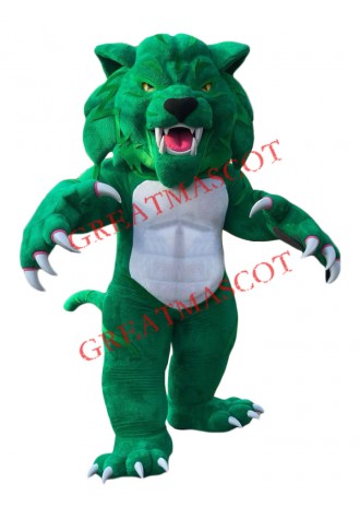 Fierce Green Wildcat Mascot Costume