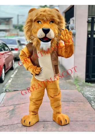 Superb Realistic Lion Mascot Costume
