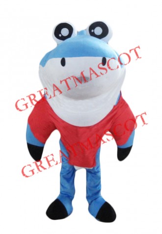 Super Cute Blue Shark Mascot Costume
