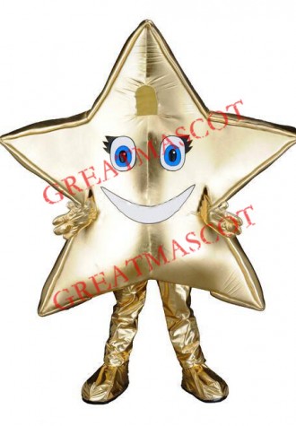 Top Quality Golden Star Mascot Costume