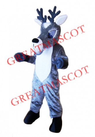 Grey Deer Mascot Costume