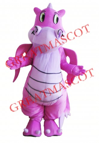 Pink Lightweight Dragon Mascot Costume