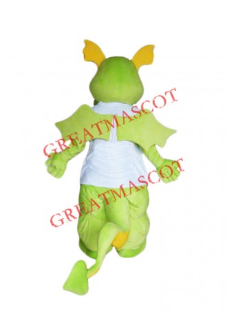 Happy Lightweight Green Dragon Mascot Costume Free Shipping