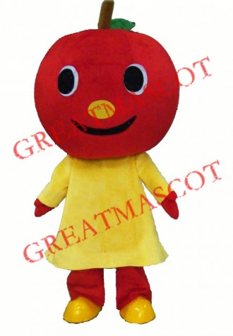 Smile Red Apple Mascot Costume